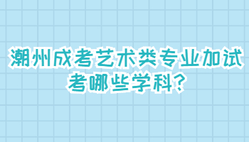 潮州成考艺术类专业加试考哪些学科