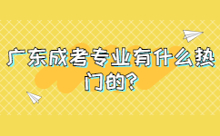 广东成考专业有什么热门的